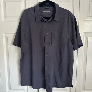Avalanche Shirt Mens L Short Sleeve Button Outdoor Hiking Performance Gorpcore